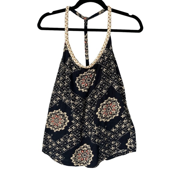 Lucky Brand Tops - Lucky Brand Knit Wear Racerback Tank Top Beaded